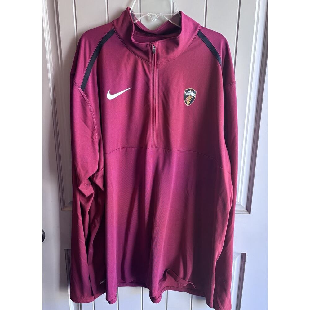 NBA Ultra Game Cleveland Cavaliers 1/4 Zip Pullover T-shirt XXL Men’s Red 2X